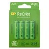 GP Batterier GP ReCyko AA-batteries 2600mAh 4-pack -Salomon shop gp batterier gp recyko aa batteries 2600mah 4 pack green