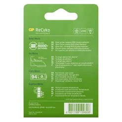 GP Batterier GP ReCyko AA-batteries 2600mAh 4-pack -Salomon shop gp batterier gp recyko aa batteries 2600mah 4 pack green 3