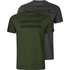 Men's Härkila Logo T-Shirt 2-Pack -Salomon shop harkila men s harkila logo t shirt 2 pack duffel green phantom